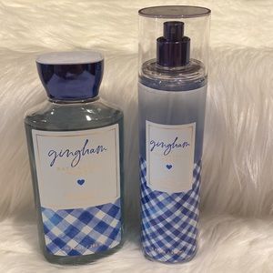 🔹2-pc Set “Gingham” BBW Collection, Fragrance Mist & Shower Gel, Gift Wrap, NWT